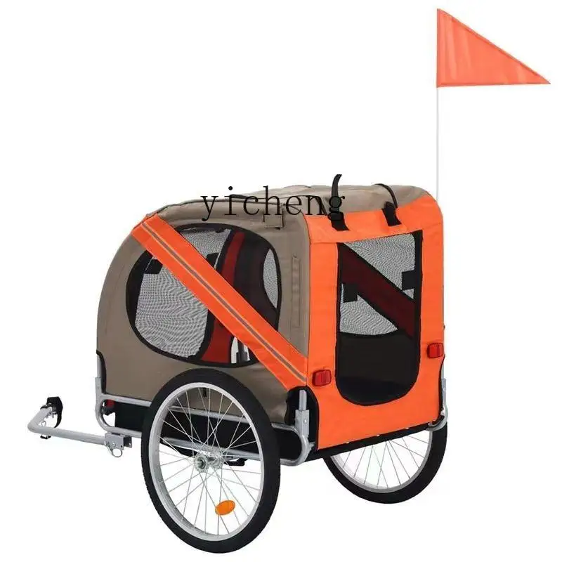 

Tqh Outdoor Cycling Pet Trailer Medium Large Dog Bicycle Folding out Dog Walking Car