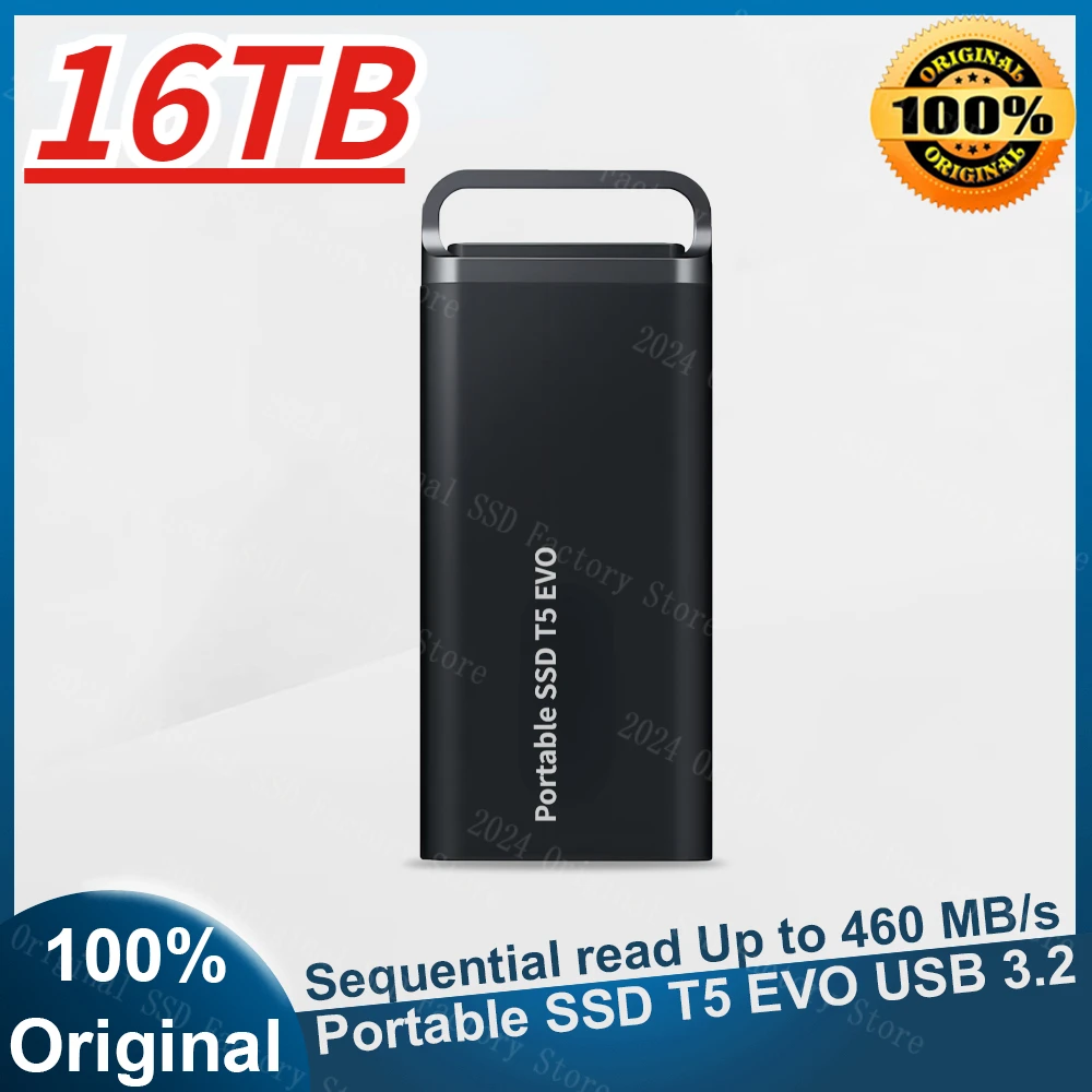 

Original NEW Portable SSD T5 EVO 2TB 4TB 8TB 16TB 64TB PSSD Solid State Drive Type-c USB 3.2 read Up to 460 MB/s for PCs Laptops