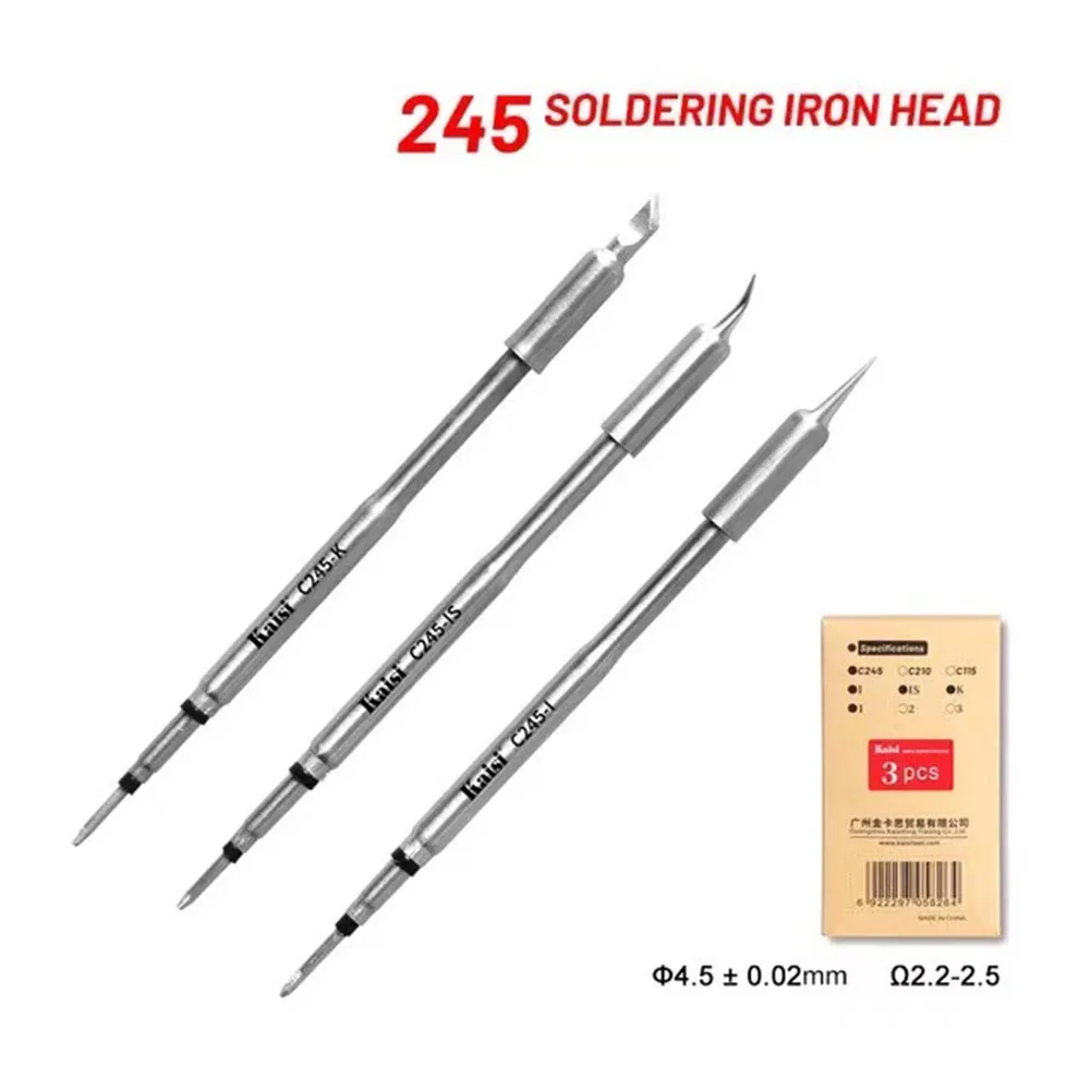 

Kaisi C245 T245 Soldering Iron Tips Lead Free Heating Core Compatible with JBC Sugon Aifen Aixun Solder Station Handle