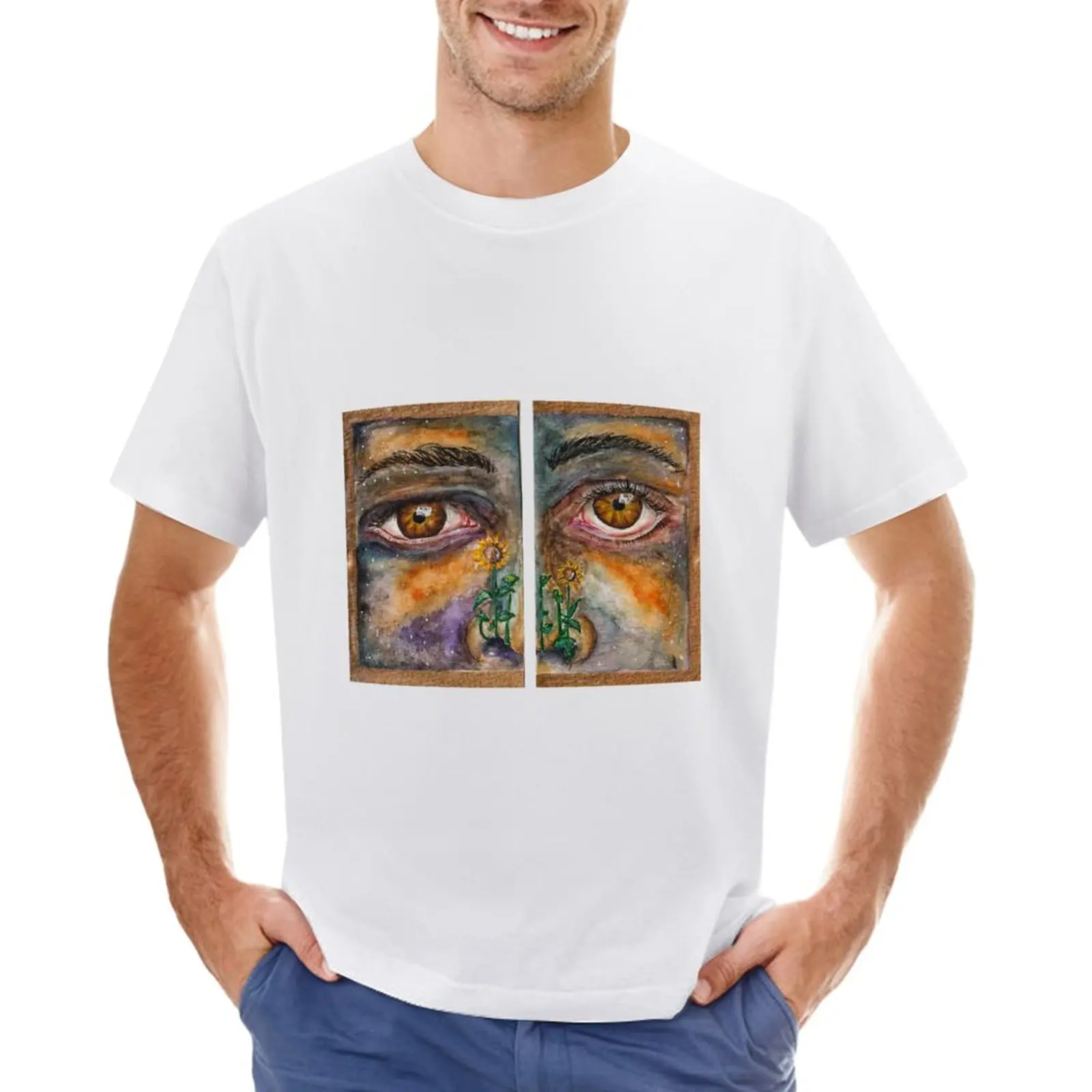 

Space Sunflowers T-Shirt tees aesthetic clothes Men's clothing