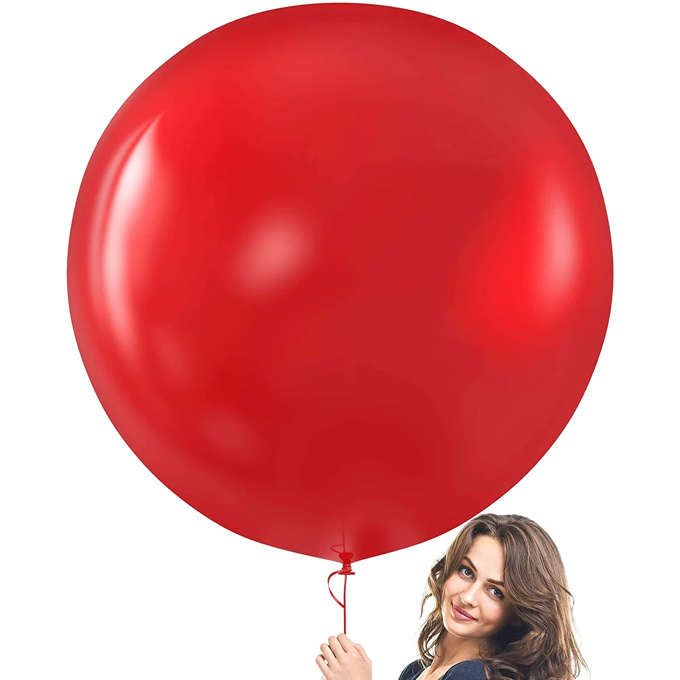 thumbnail image 1 of Globo de látex blanco y rosa de gran tamaño de 36 pulgadas para decoración de fiestas de cumpleaños y bodas, suministros festivos para fiestas, accesorios de diseño para eventos, 1 of 5