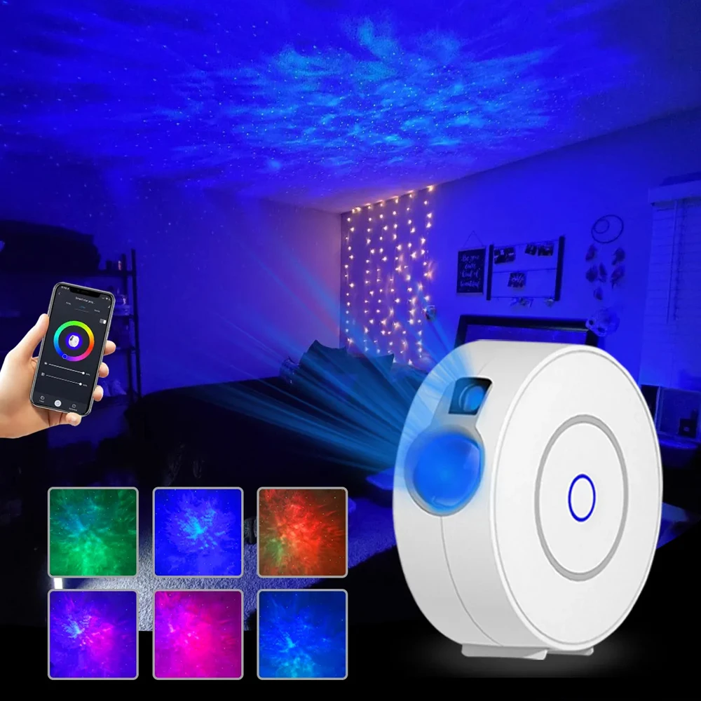 

Galaxy Projector Tuya Smart LED Star Projection Light WiFi APP Dimmable Work With Alexa Google Home Theater Bedroom Night Lights