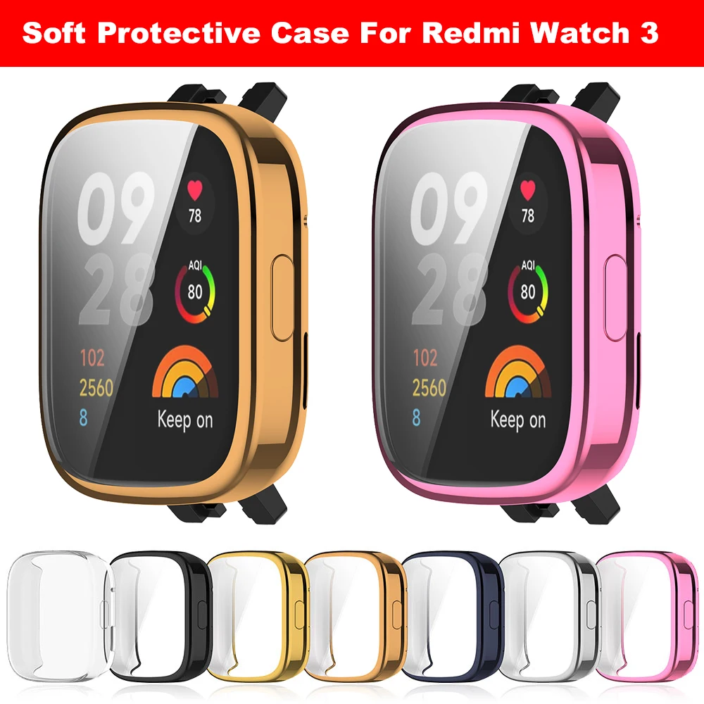 

Watch Protective Case Cover For Redmi Watch 3 Soft Silicone Tpu Smartwatch Shockproof Protector Shell