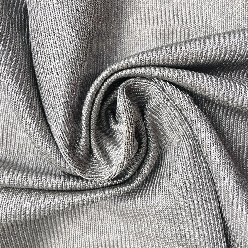 Genuine anti-radiation 100% silver fiber knitted fabric 5g communication Electromagnetic radiation shielding silver fiber cloth