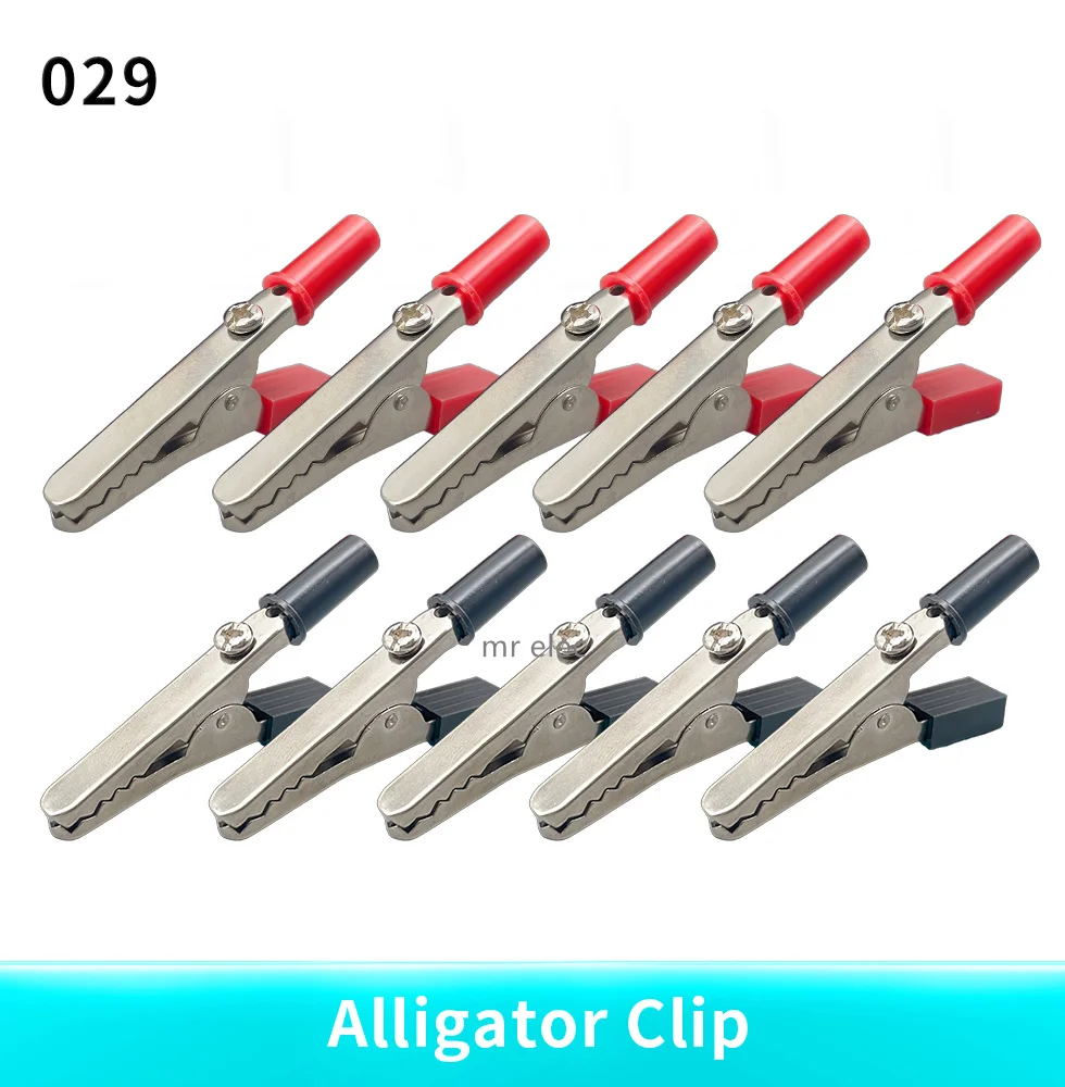 Insulated Crocodile clip Plastic Handle Cable Lead Test Charging Clamp Metal Crocodile Clamp Length 50mm alligator clips