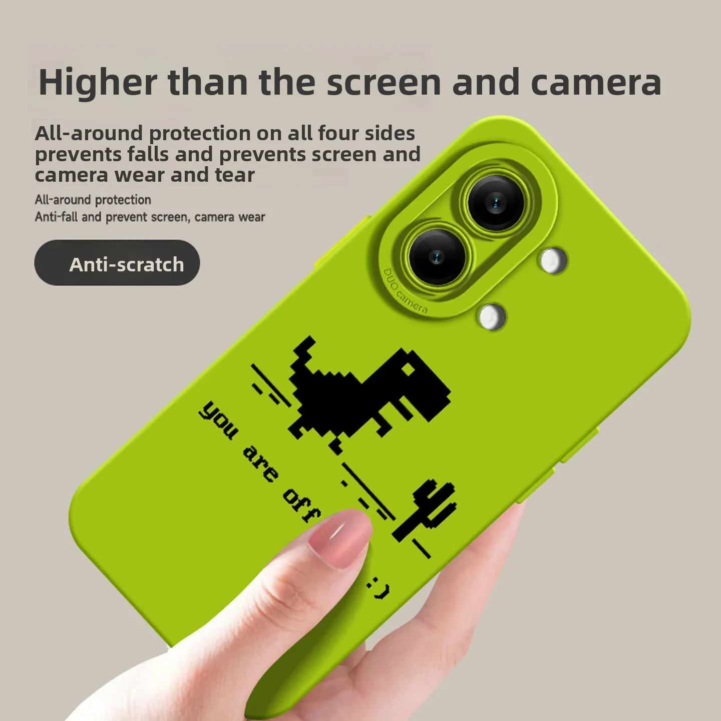 Fashionable Creative Pattern Skin-Friendly Liquid Silicone Shockproof Phone Case