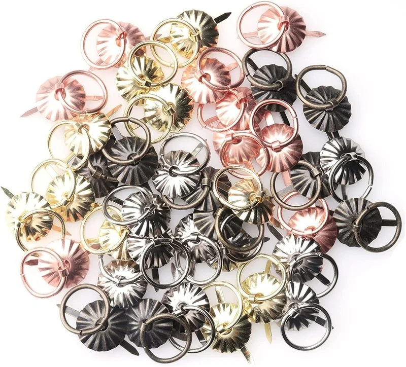 

20 Pcs Metal Brad Fasteners with Pull Ring Large Paper Fasteners for DIY Art Crafting Project for Drawer Scoreboard Kitchen Room