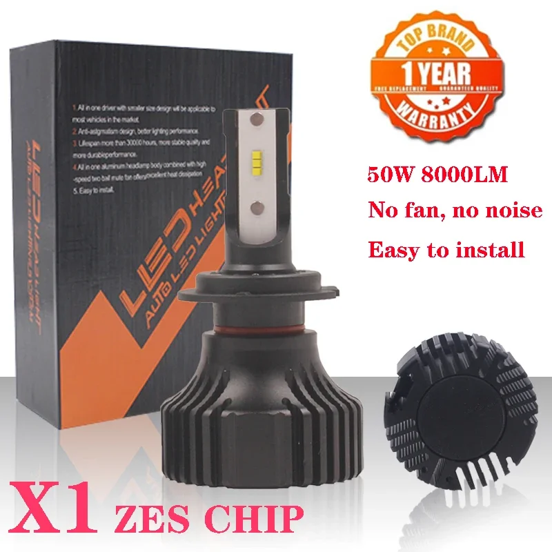 

Комплект автомобильных противотуманных фар X1 H7 H1 H4 H7 H11 9005 9006 HB3 9012, Автомобильные светодиодные лампы 6000k, фары, лампы