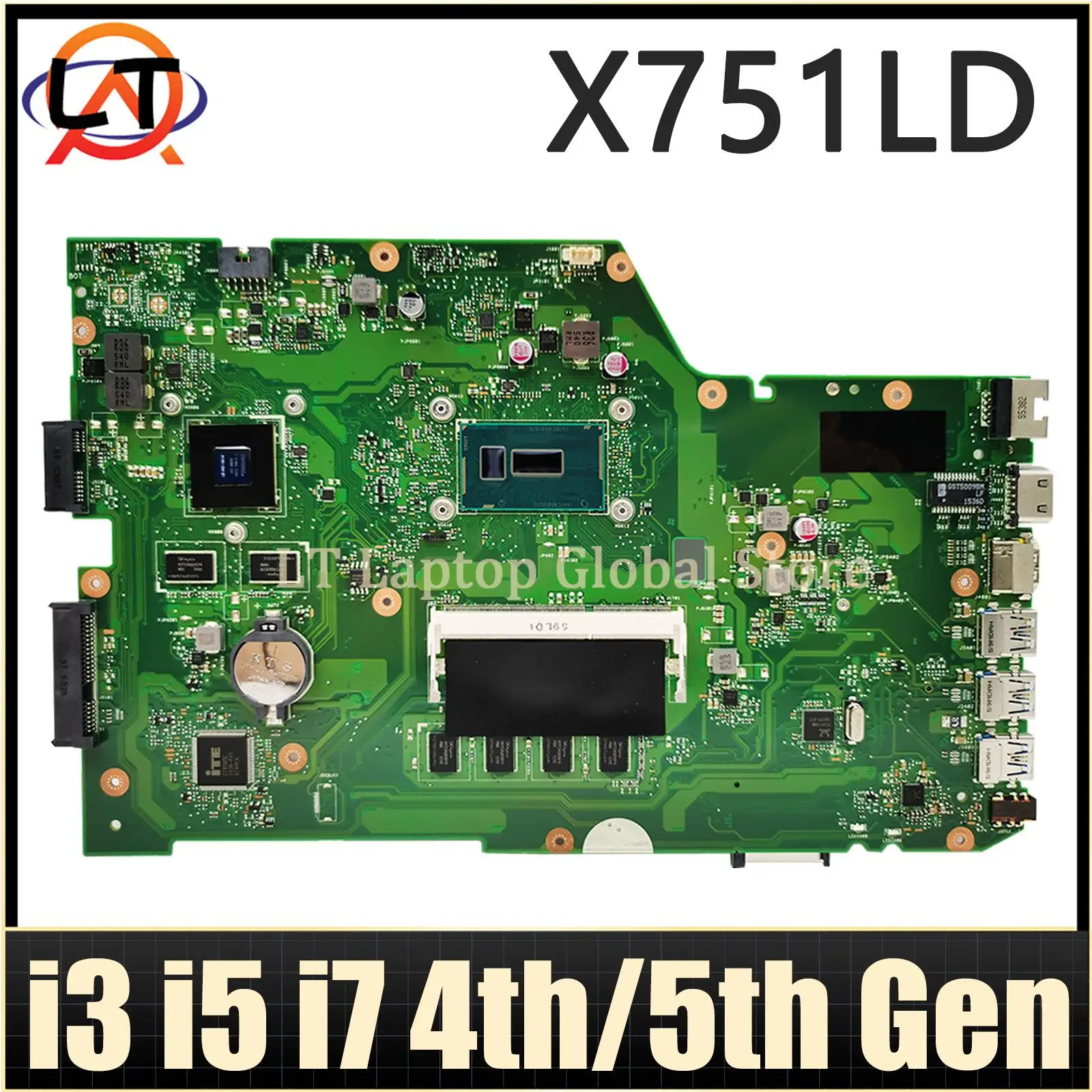 Mainboard-For-ASUS-X751LA-X751LD-K751LD-F751LDV-X751LDV-X751LJ-X751LB ...