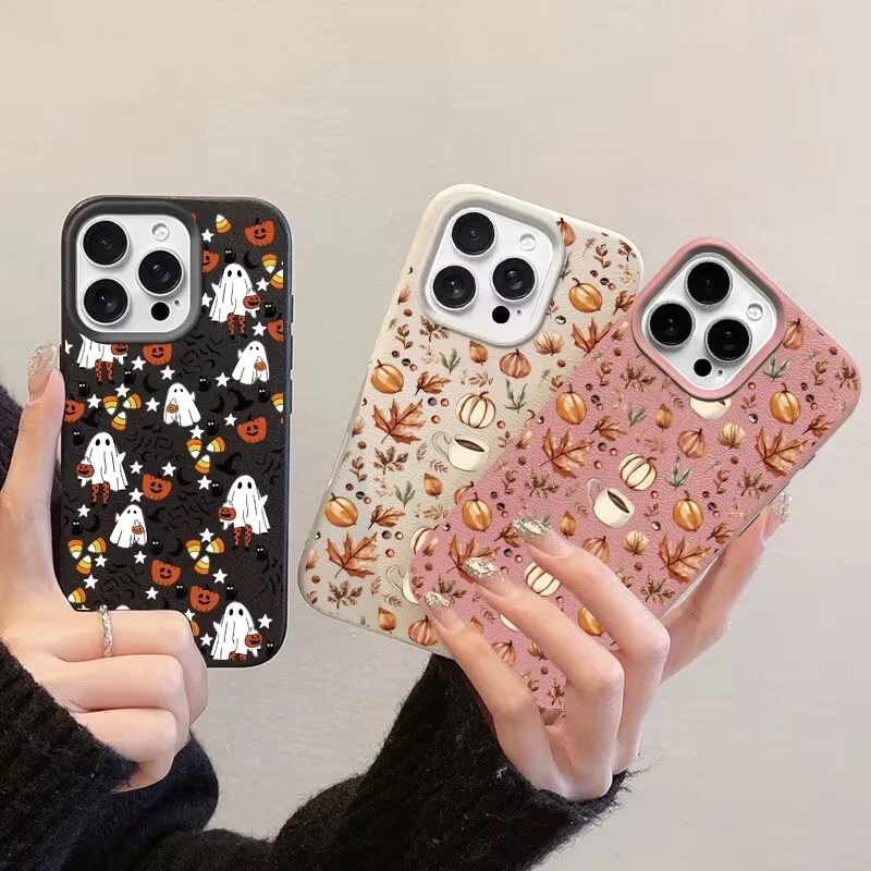 Haunting Halloween Ghost Pumpkin Design Phone Case