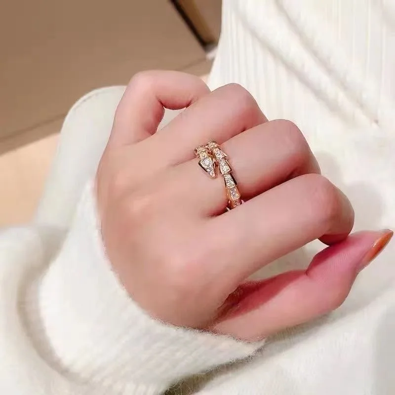Fashion Rings Cubic Zirconia Snake Adjustable Rings For Women