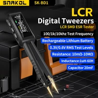 Mini Smart Digital Tweezer LCR SMD ESR Tester Resistance Capacitance Inductance Continuity Diode Electronic component Test Meter 1