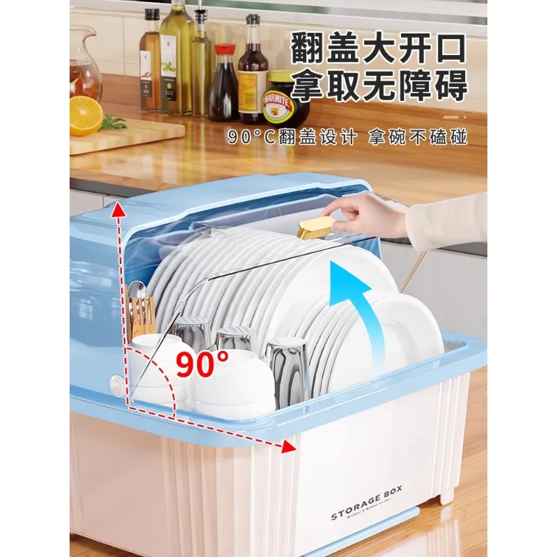 Kitchen cupboards with bowls and chopsticks storage boxes household drain bowl rack with lid for dishes and dish racks