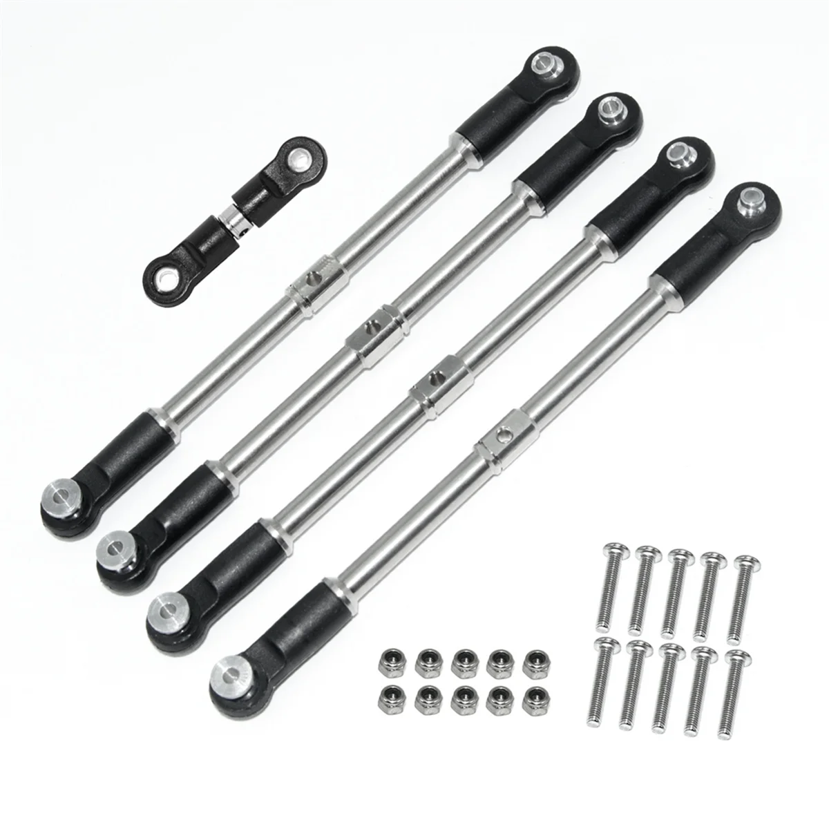 BAAU 1 Set RC Car Upgrade Pull Rods Rotating Shaft Tie Rod Kit for 1/8 ARRMA 6S KRATON OUTCAST 1/7 BIG ROCK Upgrade Parts