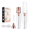 2 in 1 Electric Eyebrow Trimmer Painless Eye Brow Epilator For Women Makeup Mini Razors Portable Facial Hair Removal Shaver 2