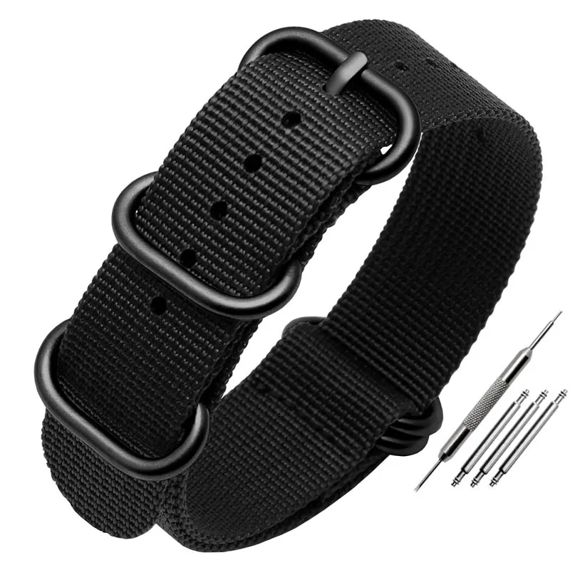 Durable Waterproof Nylon Watch Strap for Army Sport Watch - Multiple Sizes Available