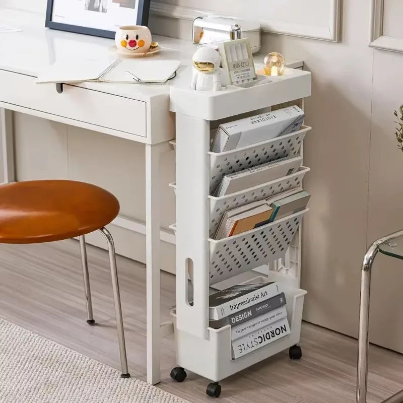 Storage Rack Bookshelf Table Multi-Layer Children's Room Organizer Space-Saving Design
