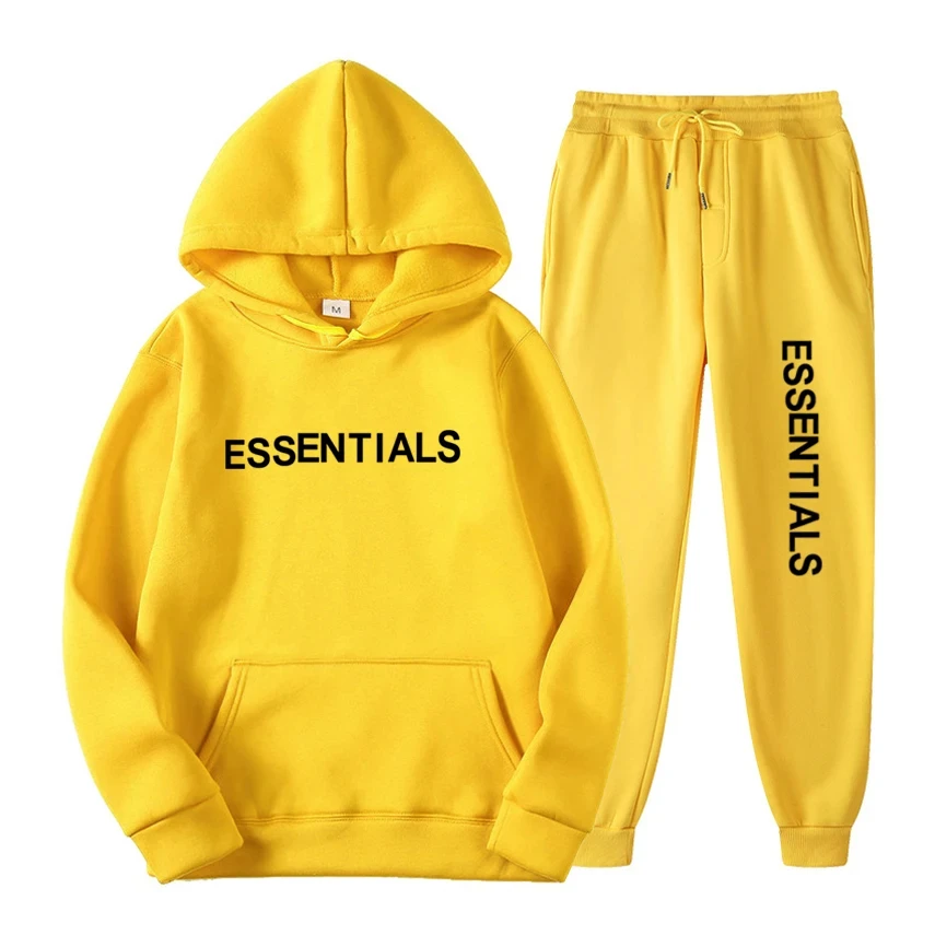Men's hoodies and sports pants, men's clothing, sports tops, hoodies, soaking pants, fashionable and durable, 2-piece set