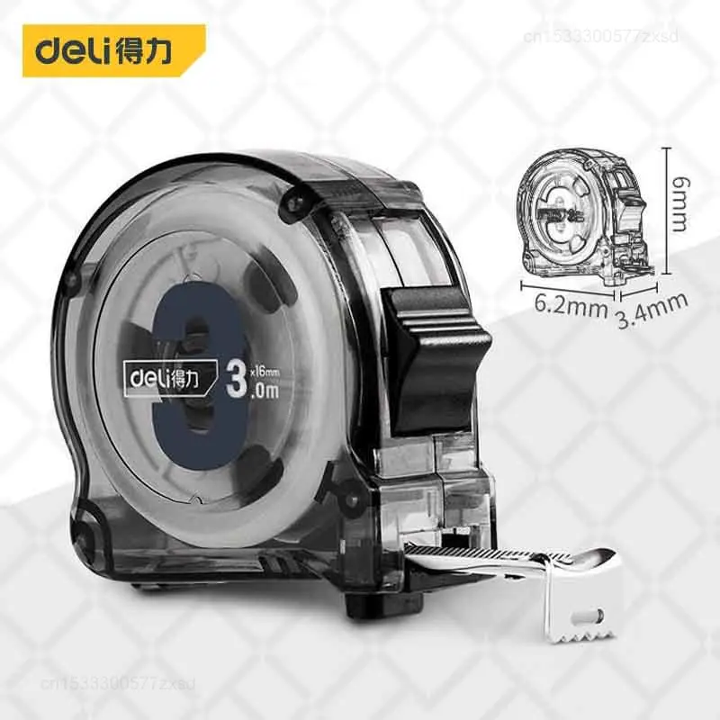 

Deli 3/5/7.5/10M High Precision Tape Measure Transparent Steel Tapes Measure for Drawing Construction Woodworking Measuring Tool