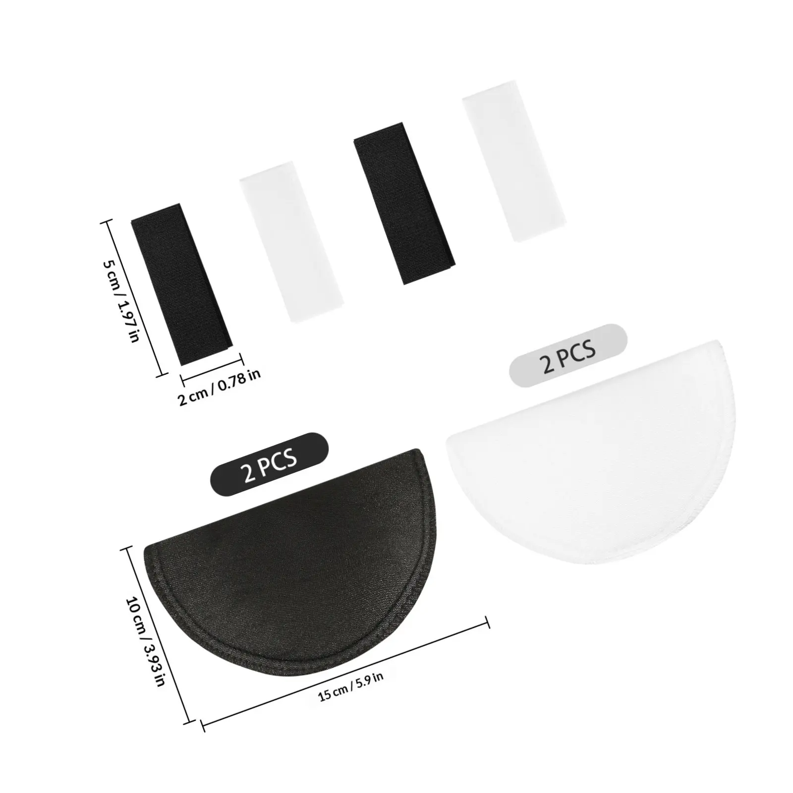 2쌍의 어깨 패드, 두꺼운 스펀지 매트, 드레스, 스커트, 정장, 코트용, 부드러운 쿠션 어깨 패드, 여성용