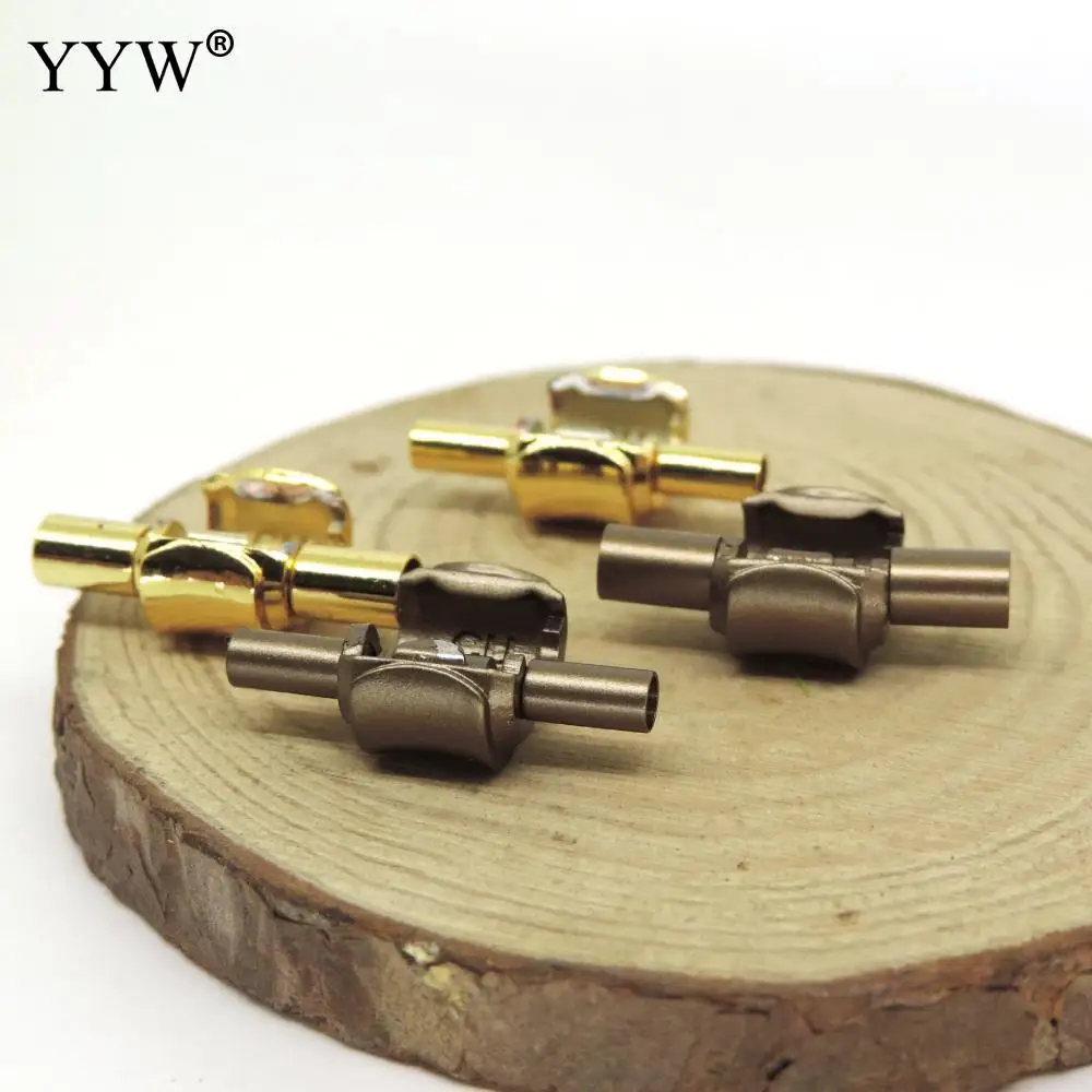 10pcs Stainless Steel Magnetic Clasps 2/2.5/3/4/5mm Hole for Leather Cord Bracelet  Rope Charms DIY Jewelry Making Accessories
