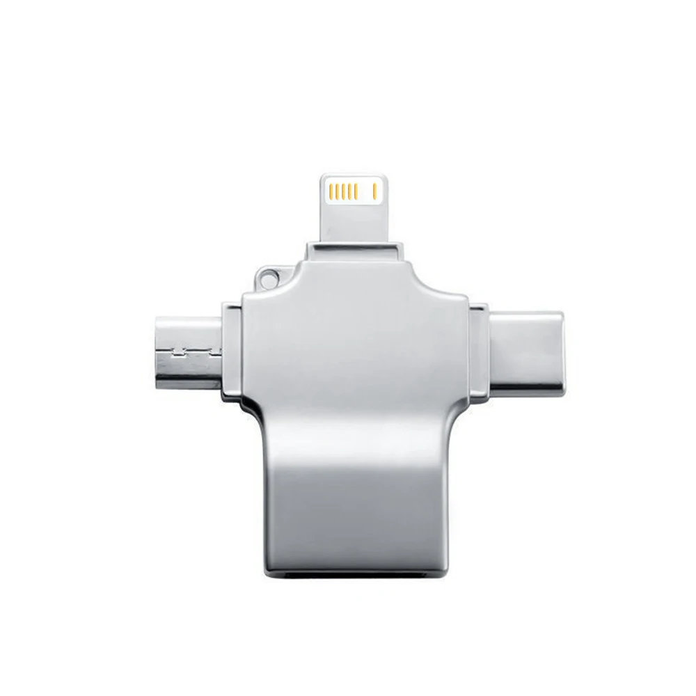 4-in-1 OTG Adapter USB 3.0 Flash Drive Type C Converter Mobile Phone OTG Adapter For USB Micro Type C Lightning Samsung Huawei