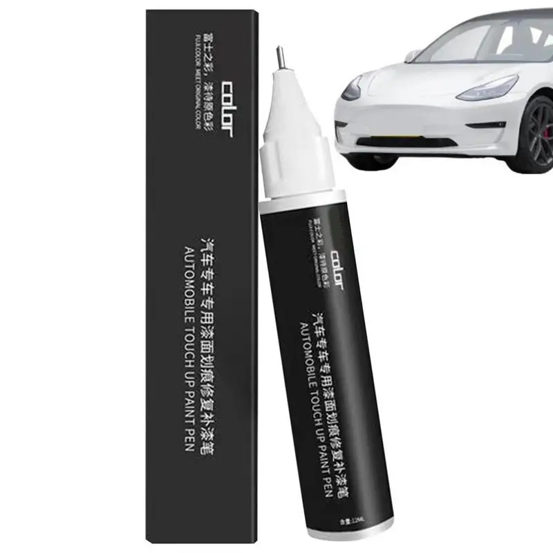 

12ml Car Paint Scratch Repair Pen For Teslaa Model 3 XYS Paint Cleaner Painting Marker Pen Brush For Tyre Tread Care Spray Paint