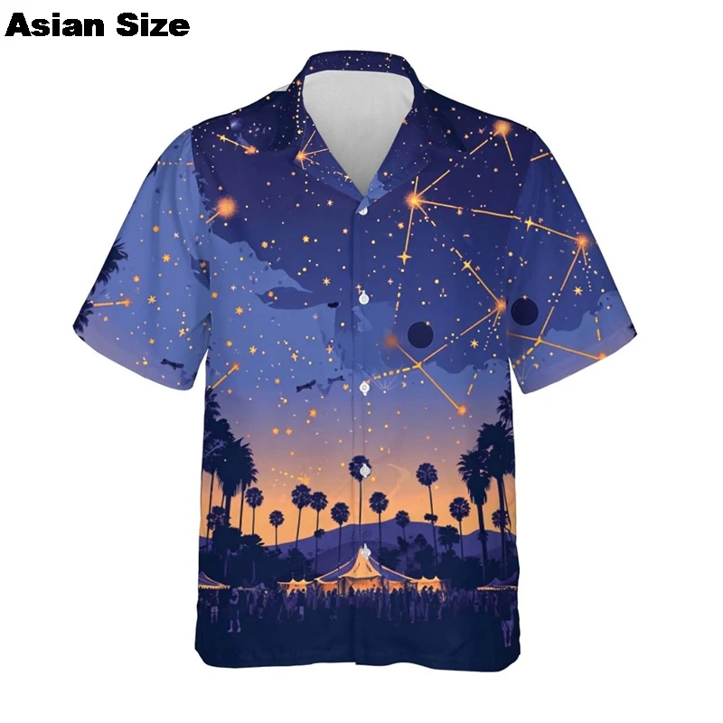 Summer Music Festival Beach Shirt Harajuku Ferris Wheel Graphic Shirts For Men Clothes Cute Pet Unisex Blouses Women Tops