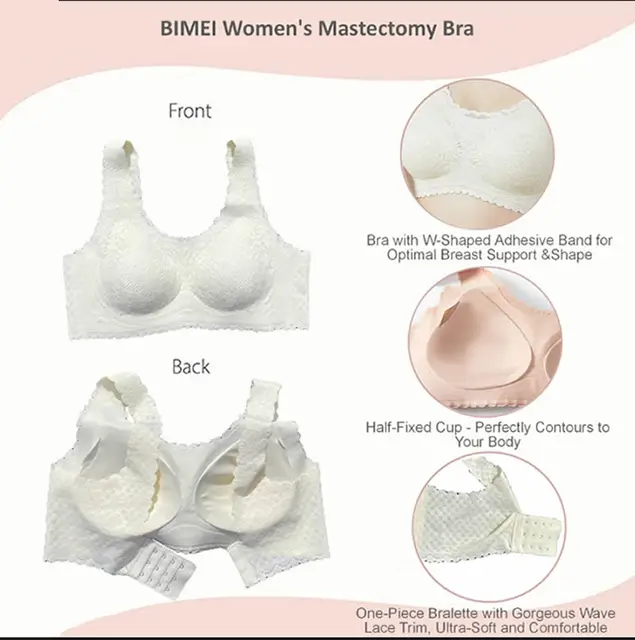 Lace Bralettes for Women Mastectomy Bra Breast Prosthesis with Pockets  Wirefree Comfort Everyday Bra777 - AliExpress