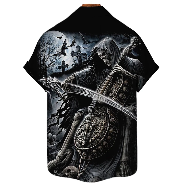 Maglietta Uomo Vendetta Inc. Cyberwar – Teschio Nero – Cotone 190g – Taglie S-5XL - 4