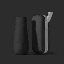 Ultra Compact Dual - Use Portable Pocket Umbrella - Lightweight Travel Companion - Metal - fiber composite (Black)