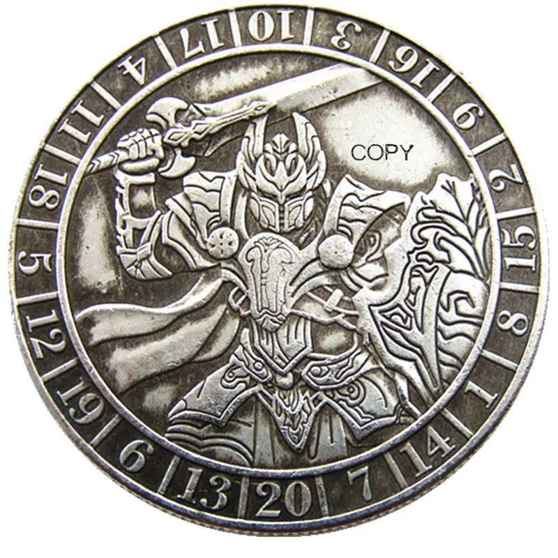 Hb(166)Us Hobo Morgan Dollar Skull Zombie Zkeleton Monete Placcate Argento