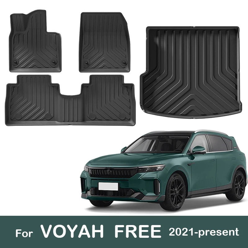 Car Floor Mats for VOYAH FREE Cargo Liner Backrest Mat Waterproof Non-slip All Weather LHD Car Carpet Accessories