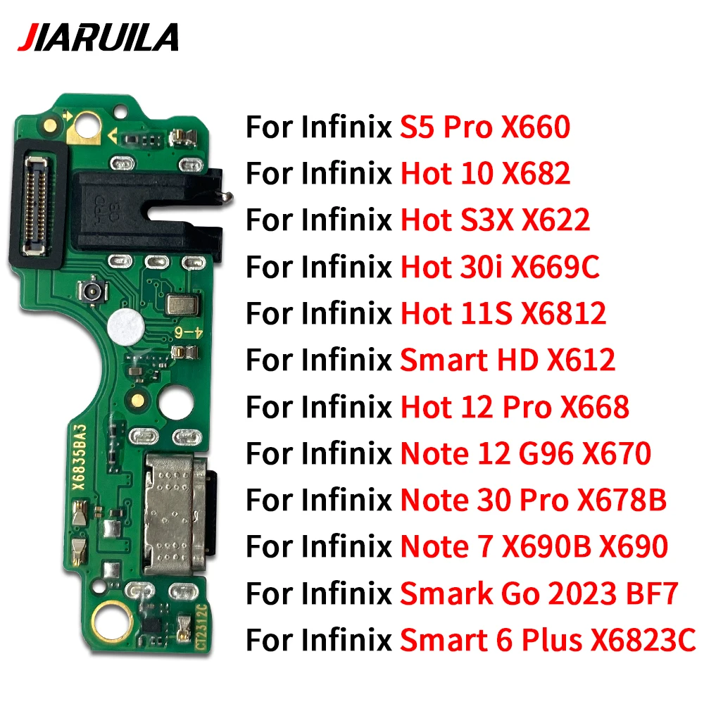 

10 шт., USB-разъём для зарядного устройства Infinix Hot 10 11S 12 Pro 30i S3X Note 7 12 30 S5 Pro