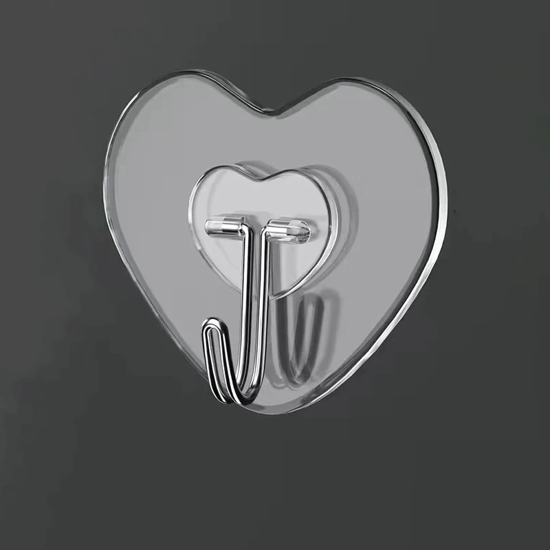 

Крючки для хранения Love, многофункциональные прозрачные самоклеящиеся крючки для пальто без отверстий