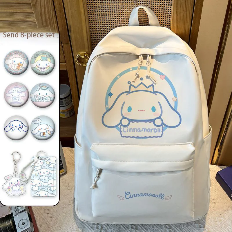 

Cinnamoroll School Bag Kawaii Sanrio Anime Girl Heart Cute Cartoon Character Large Capacity Backpack Fashion Toys for Girls