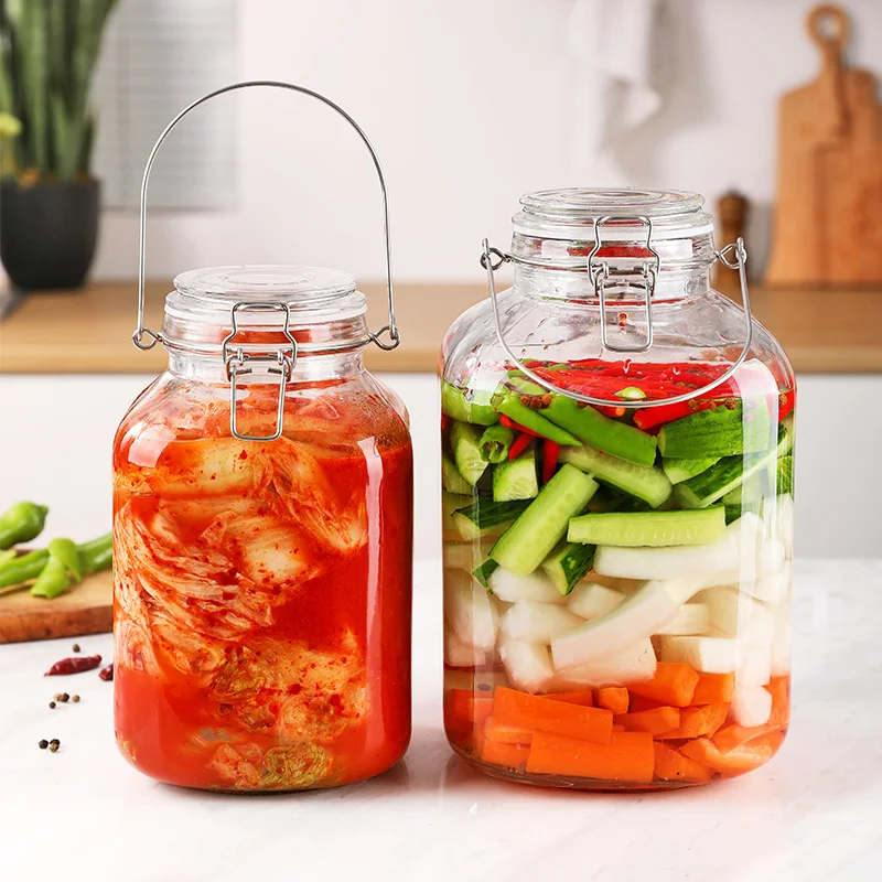 30L Large Sealed Container Glass Storage Jar Pickle Jar with Plastic Lid  for Food Pickled Cucumber Big Glass Jar for Home Use - China Glass Storage  Jar and Glass Pickle Jar price