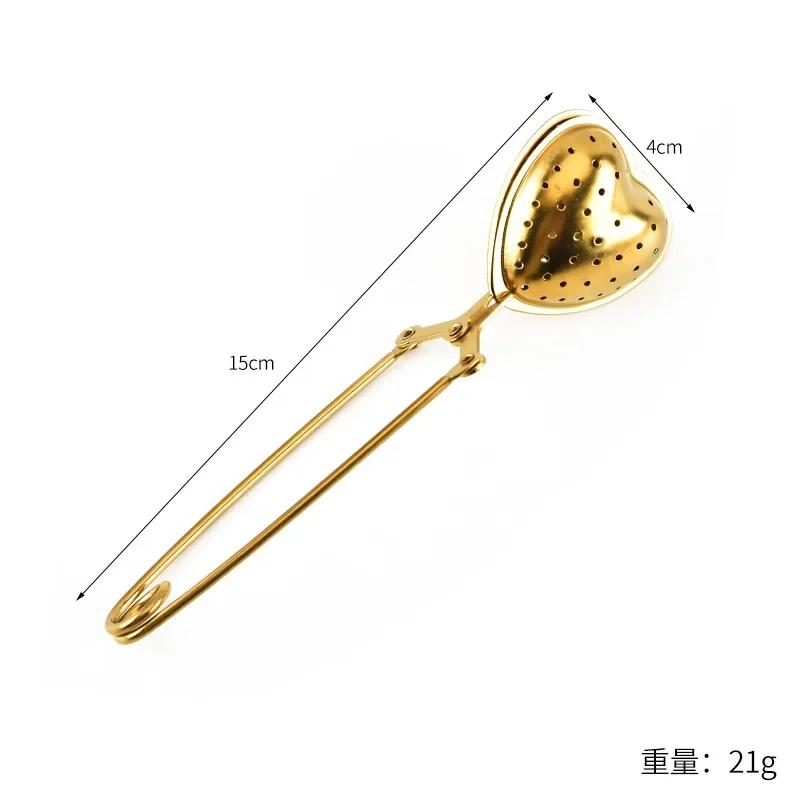 1pc Gold Tea Infuser Strainer Creative Filter for Tea Infusion Box Kitchen Utensils for Loose Leaf Stainless Steel Herb Spice tea infuser tea strainer tea filter