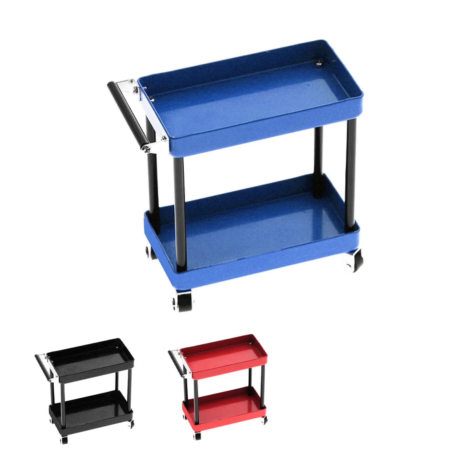 Chariot à outils 2 niveaux pour RC 1/8 1/10 1/12 1/16 - Rouge, Noir, Bleu