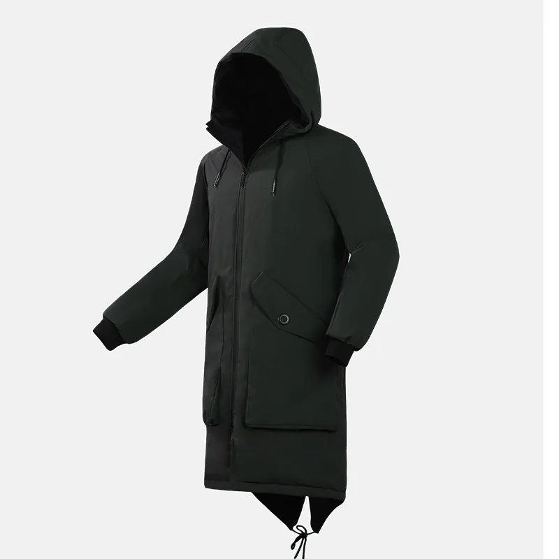2022 Winter New Hooded Down Jacket Men's Thickened Warm Tuxedo Cold-proof Jacket White Duck Down Winter Clothing Men's Down Coat