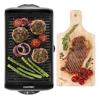 Electric Smokeless Indoor Grill with Non-Stick Coating & Temperature Control, Black 1
