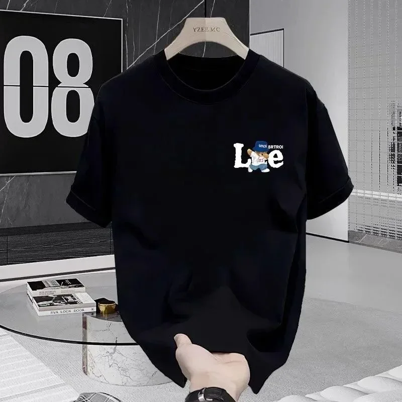 Summer Pure Cotton Printing Men's and Women's Loose Short-sleeved Crew Neck T-shirt loose short sleeved t shirt