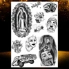 Chicano Bandit Mexico Temporary Tattoos For Men Women Fake Car Nun Tattoo religion Stickers Realistic Back Waterproof Tatoos 5