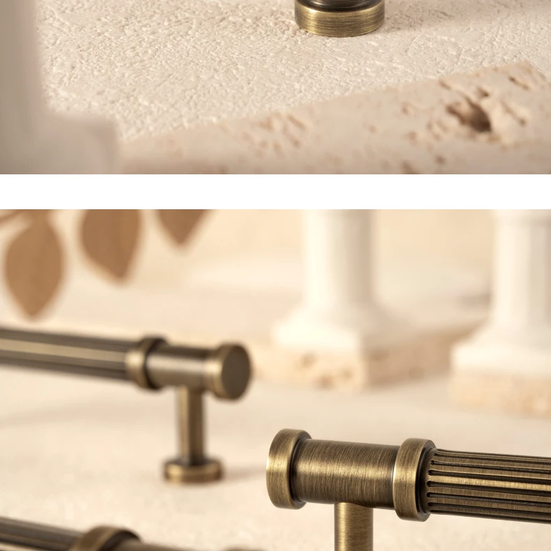 solid brass wardrobe handle antique bronze pull