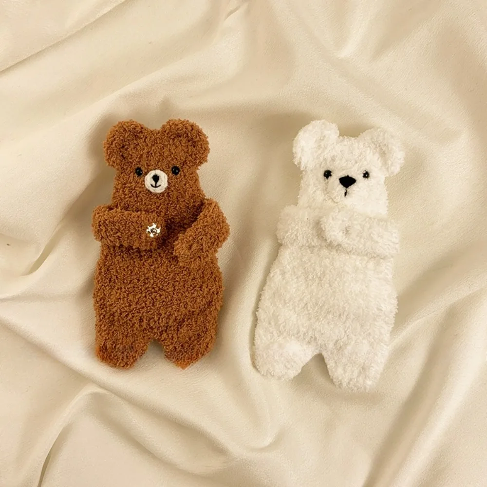 Little Bear Earphone Storage Bags Handmade Woven Homemade Plush Thread Crochet Cute Teddy Bear Bluetooth Headset Bag Pendants