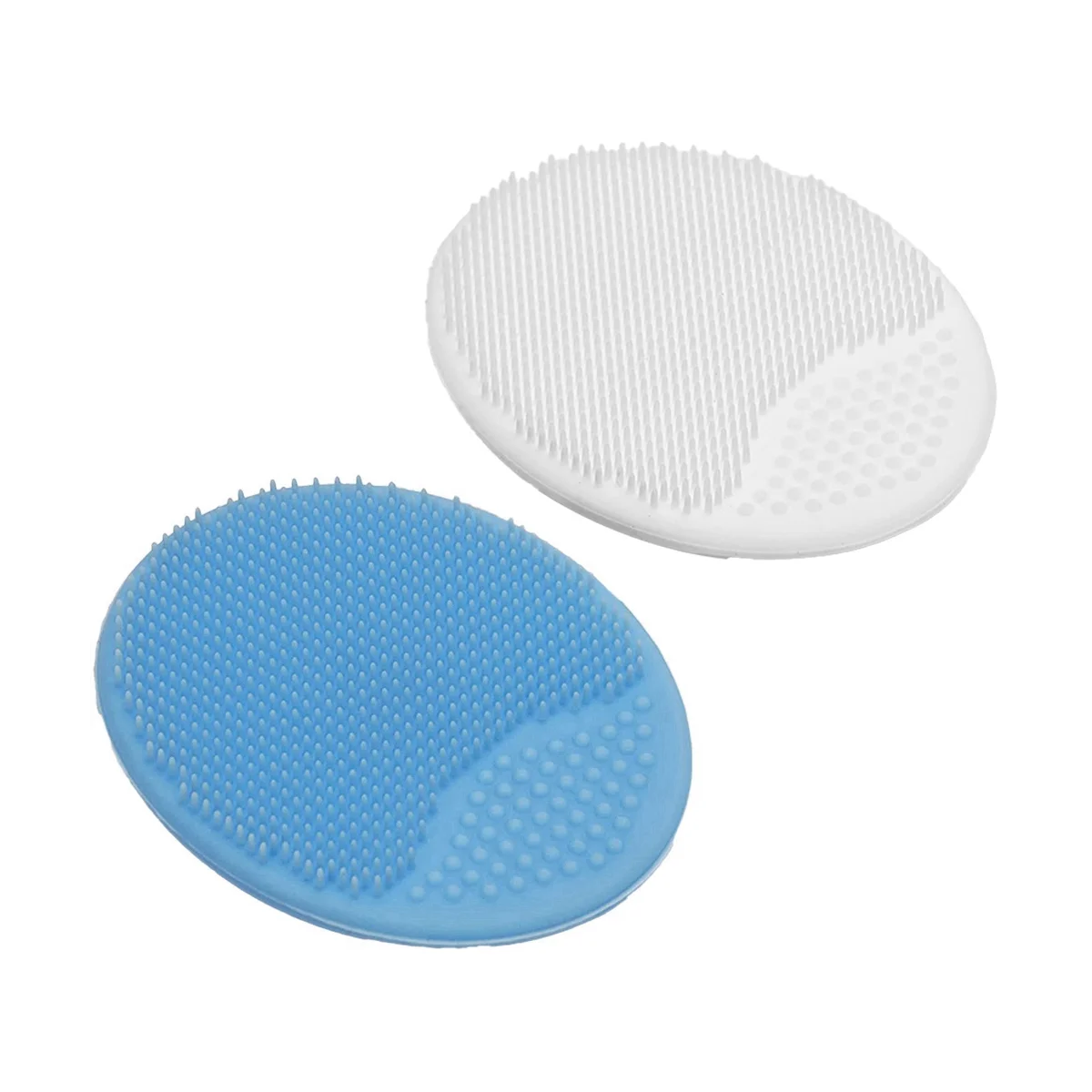 

Exfoliating and Massaging Cradle Cap Bath Brushes for Baby,Blue and White, 2 Pack