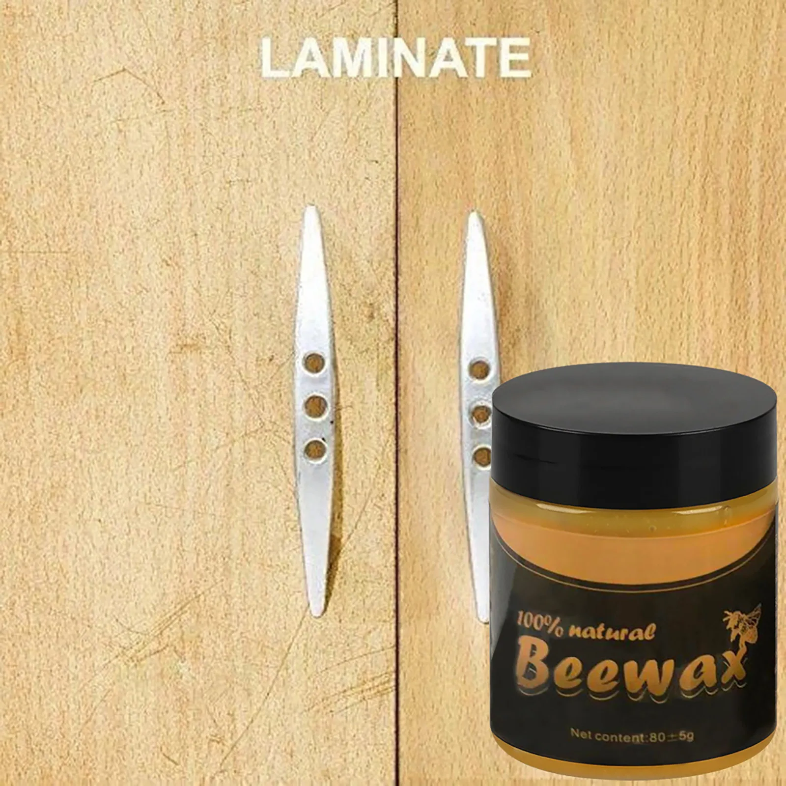 new efficient Wood Seasoning Beewax Complete Solution Furniture Care Beeswax Home Cleaning 80g