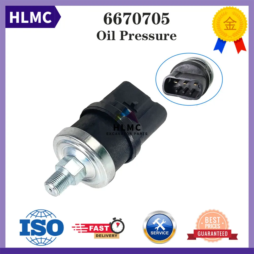 

Oil Pressure Switch Sensor 6670705 Compatible for Bobcat 751 753 763 773 453 463 553 653 Skid Steer Loader