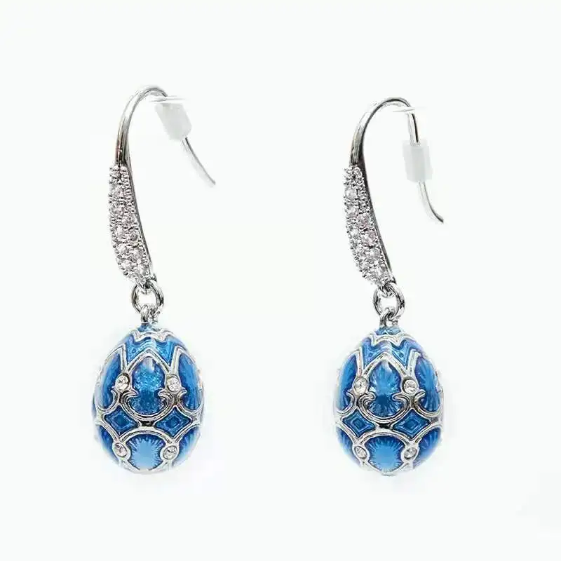 New Slide Charm Wholesale Free Shipping Blue Easter Faberge