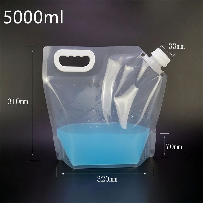 StoBag 50/20pcs Transparent Drink Liquid Package Nozzle Bags for Beer Juice Beverage Storage Sealed Stand Up Reusable Pouches